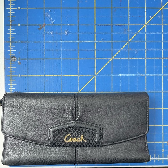 Black Coach Wallet with Gold Detail - Picture 6 of 6
